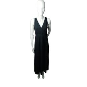 Garnet Hill Women's size 04 Black Sleeveless Babydoll Minimalist Capsule Dress